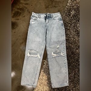 Express Light Blue Boyfriend Jeans